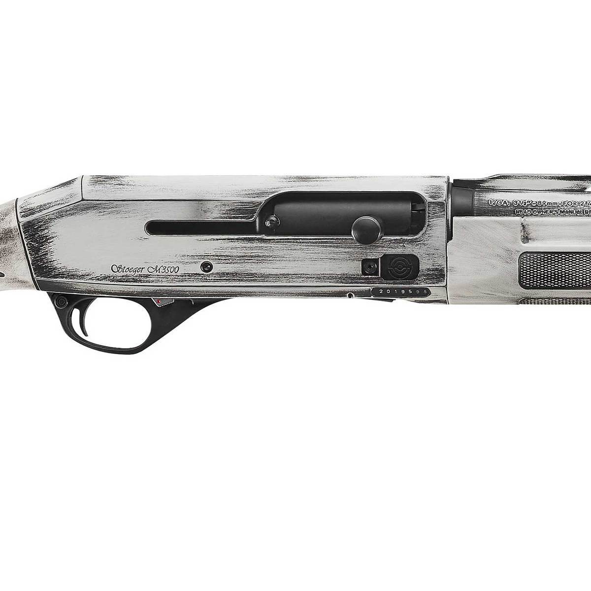 Stoeger M3500 Snow Goose Distressed White Cerakote 12 Gauge 3-1/2in Semi Automatic Shotgun - 28in - White Stoeger M3500 Snow Goose Distressed White Cerakote 12 Gauge 3-1/2in Semi Automatic Shotgun - 28in - White