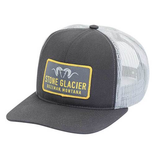 Stone Glacier Men's Montana Foamy Patch Adjustable Hat - Charcoal One Size Fits Most - Stone Glacier