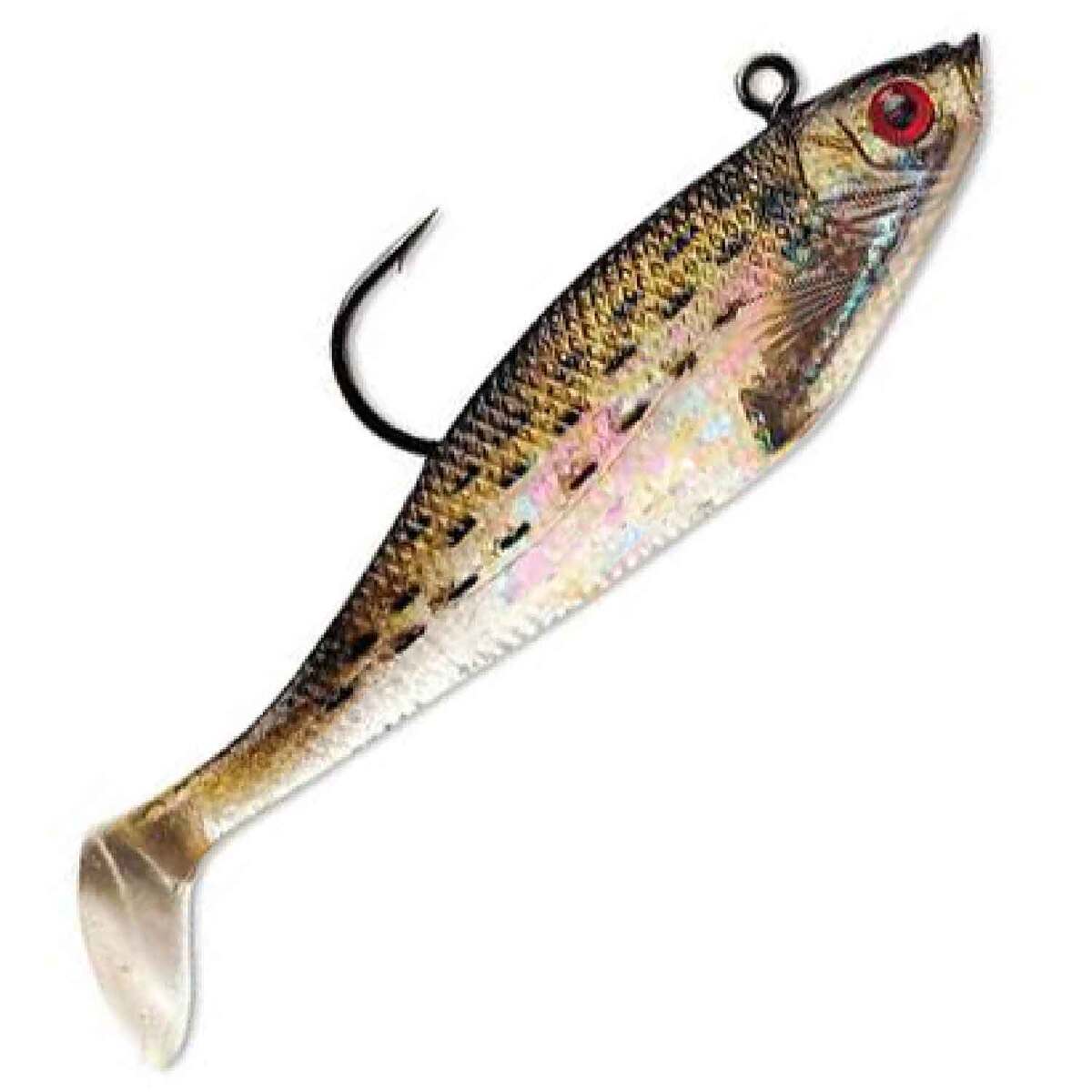 WildEye Swim Shad 04 Bunker Fishing Lures (3-Pack) - Ultra-Realistic Soft Bait With 3D Eyes & Holographic Finish