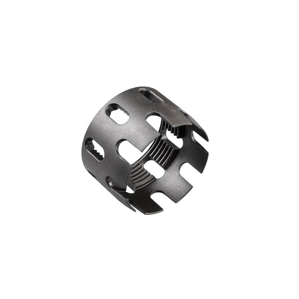 Strike Industries AR Platform Enhanced Castle Nut And Extended End Plate - Black Strike Industries AR Platform Enhanced Castle Nut And Extended End Plate - Black
