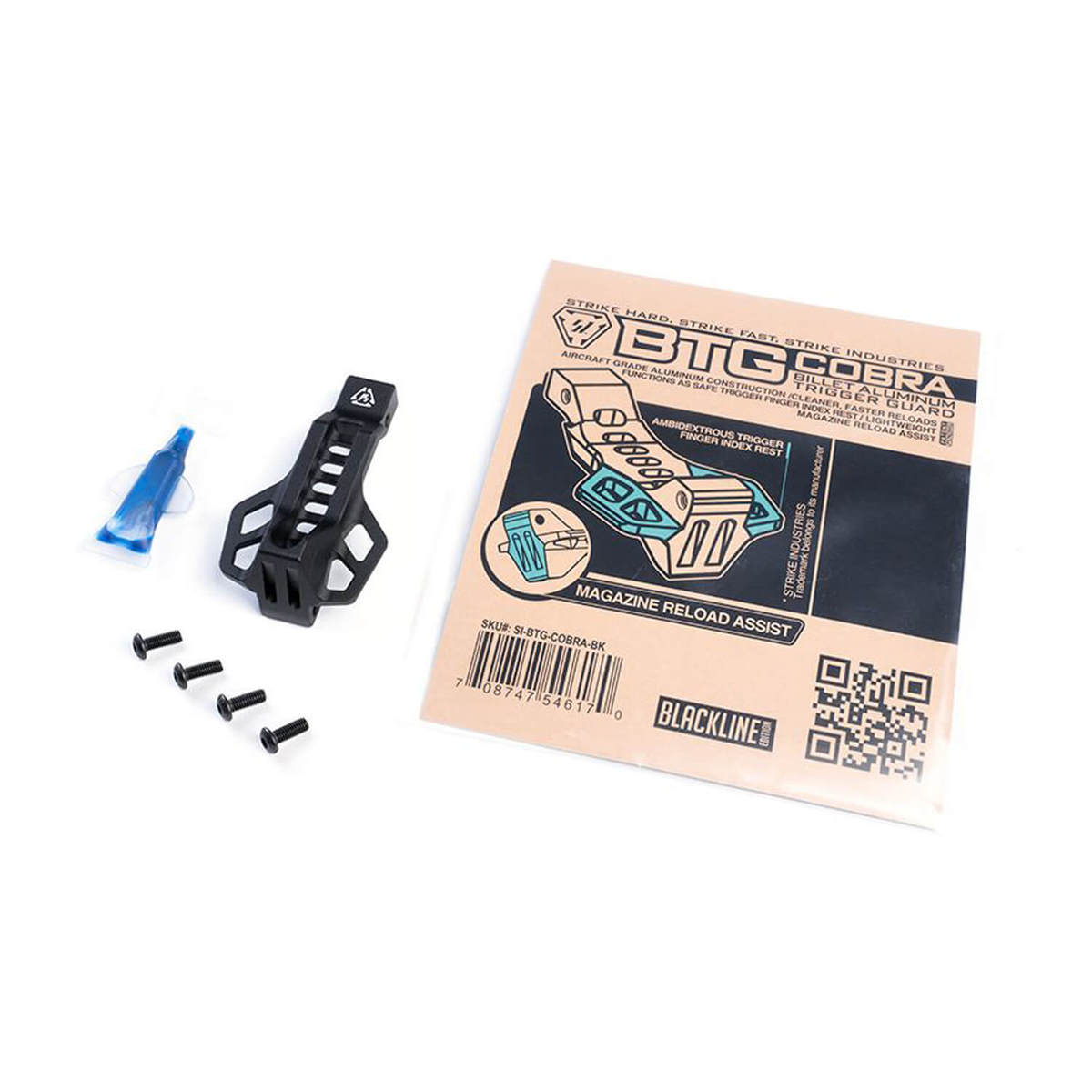 Strike Industries Cobra Billet Aluminum Trigger Guard - Black - Black Strike Industries Cobra Billet Aluminum Trigger Guard - Black - Black