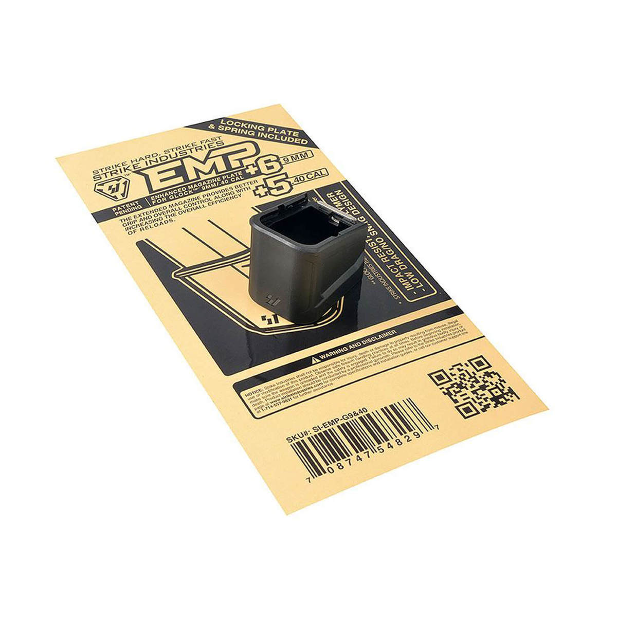 Strike Industries Glock G17 (9mm)/G22 (40cal) Extended Magazine Plate - Black Strike Industries Glock G17 (9mm)/G22 (40cal) Extended Magazine Plate - Black