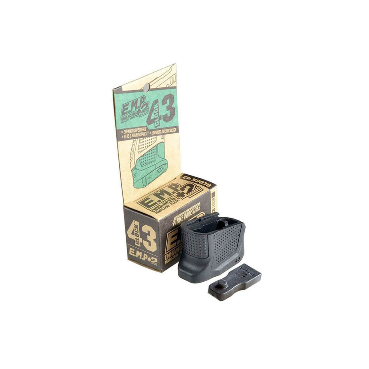Strike Industries Glock G43 Enhanced Magazine Plate - Black Strike Industries Glock G43 Enhanced Magazine Plate - Black