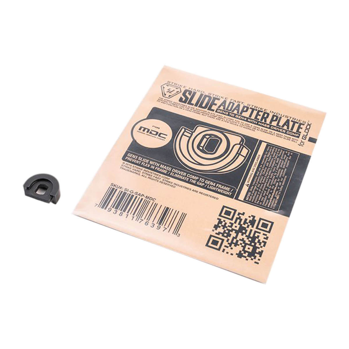 Strike Industries Glock Slide Adapter Plate - Black Strike Industries Glock Slide Adapter Plate - Black