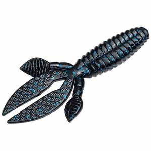 Strike King Baby Rodent Creature Bait - Black Blue Flake, 3in