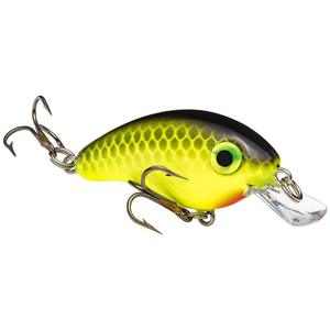 Strike King Bitsy Minnow Shallow Diving Crankbait - Black/Chartreuse, 1/8oz, 1-1/4in, 5ft