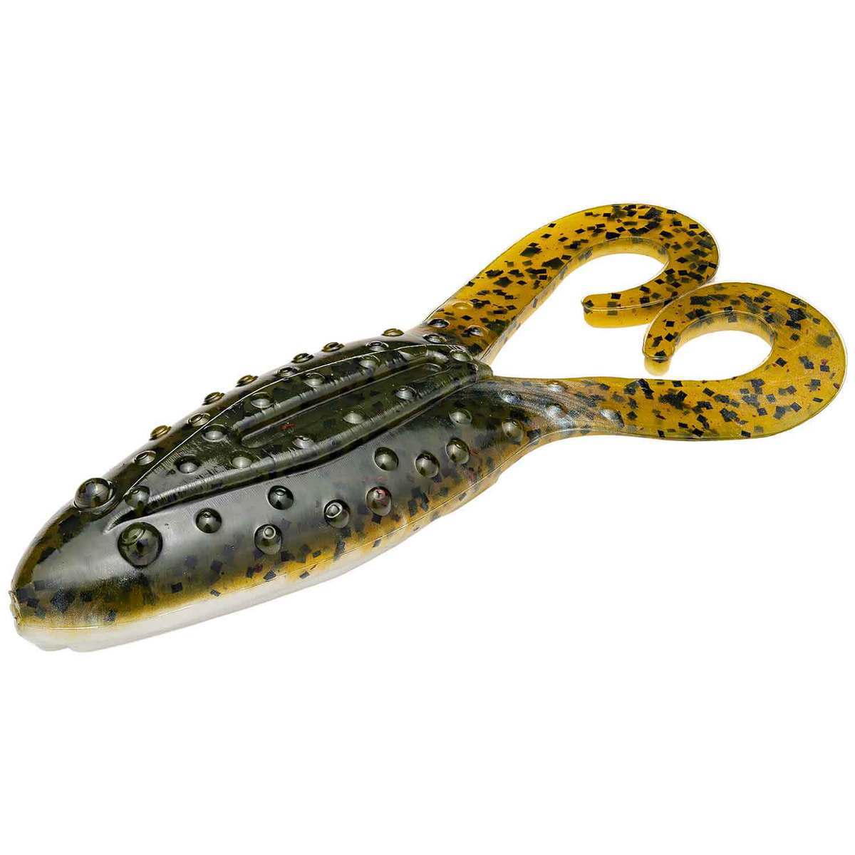 Strike King KVD Gurgle Jr. Toad - Green Pumpkin/Pearl Belly, 3-1/4in ...