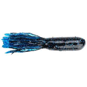 Strike King KVD Pro Tubes - Black/Blue Flake/Blue Tail, 3-1/2in, 10pk