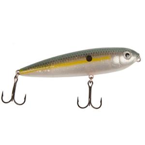 Strike King KVD Sexy Dawg Jr Topwater Bait - Clear Sexy Shad, 3/8oz, 3-3/4in