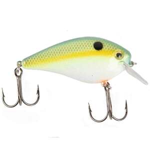 Strike King KVD Square Bill Silent 2.5 Crankbait - Chartreuse Sexy Shad, 5/8oz, 2-3/4in, 3-6ft