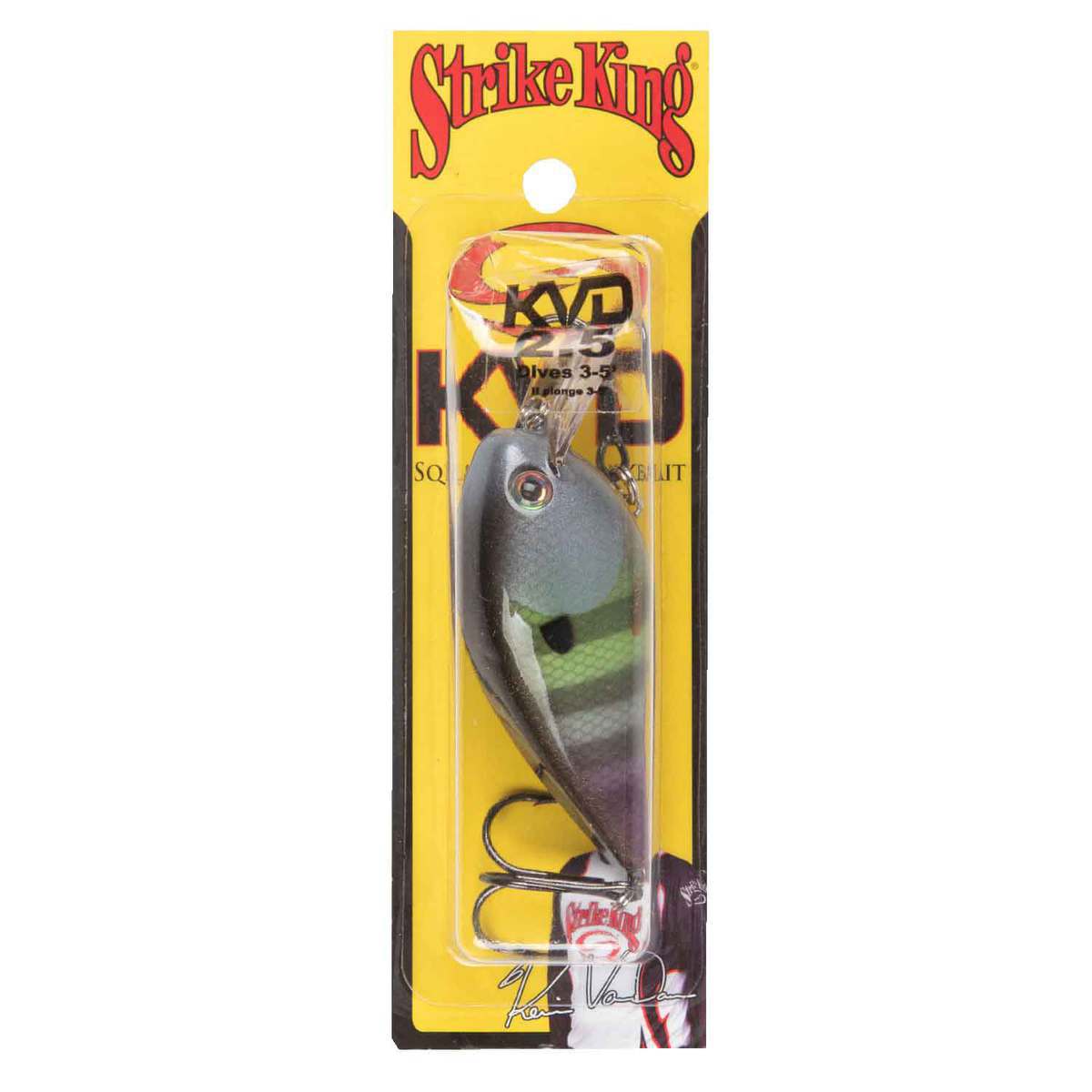 Strike King KVD Square Bill Silent 2.5 Crankbait - Neon Bluegill, 5/8oz, 2-3/4in, 3-6ft - Neon Bluegill Strike King KVD Square Bill Silent 2.5 Crankbait - Neon Bluegill, 5/8oz, 2-3/4in, 3-6ft - Neon Bluegill