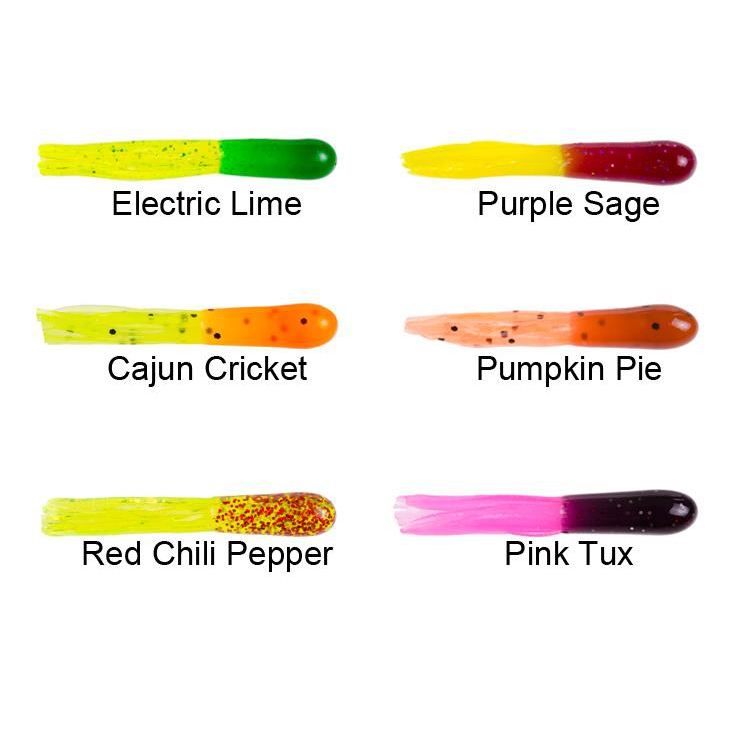Strike King Mr Crappie 2in Tubes - 15pk Strike King Mr Crappie 2in Tubes - 15pk