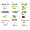Strike King Premier Pro-Model Colorado/Willow Spinnerbait - Blue Glimmer Shad, Gold/SilverBlades, 3/8oz - Blue Glimmer Shad, Gold/SilverBlades