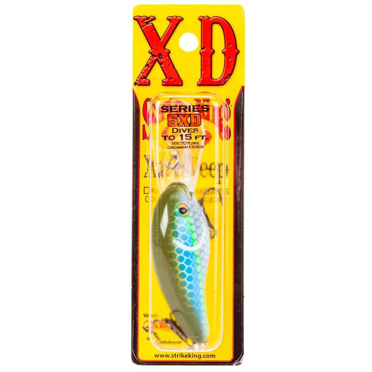 Strike King Pro Model 5XD Deep Diving Crankbait - HD Sexy Green Shad, 5/8oz, 2.5in, 15ft - HD Sexy Green Shad 5 Strike King Pro Model 5XD Deep Diving Crankbait - HD Sexy Green Shad, 5/8oz, 2.5in, 15ft - HD Sexy Green Shad 5