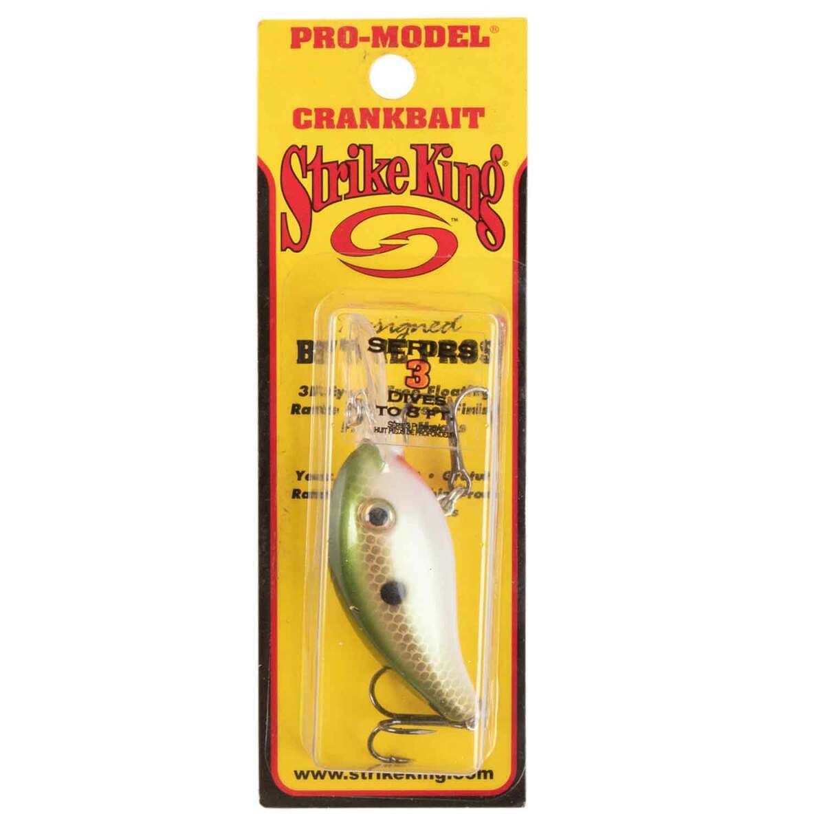 Strike King Pro Series 3 Medium Diving Crankbait Strike King Pro Series 3 Medium Diving Crankbait