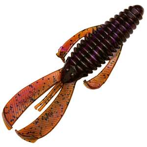 Strike King Rage Magnum Bug Creature Bait - Green Pumpkin Purple Swirl, 4.5in