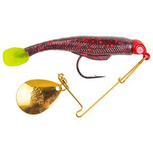 Strike King Redfish Magic Jig Spinner - Black Neon/Chartreuse Tail/Red Head, 1/4oz