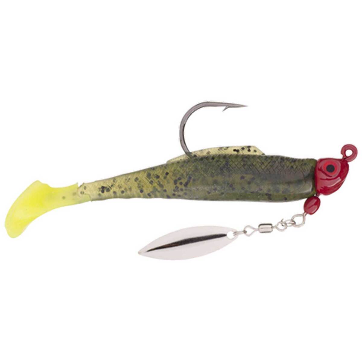 Strike King Speckled Trout Magic - Black Neon Chartreuse Tail - 1/4 oz.