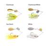 Strike King Silhouette Colorado Indiana Spinnerbait - Chartreuse/White, 1/2oz - Chartreuse/White