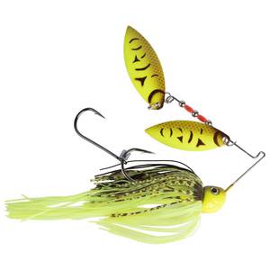 Strike King Tour Grade Willow/Willow Blade Spinnerbait - Chartreuse Belly Craw, 1/2oz