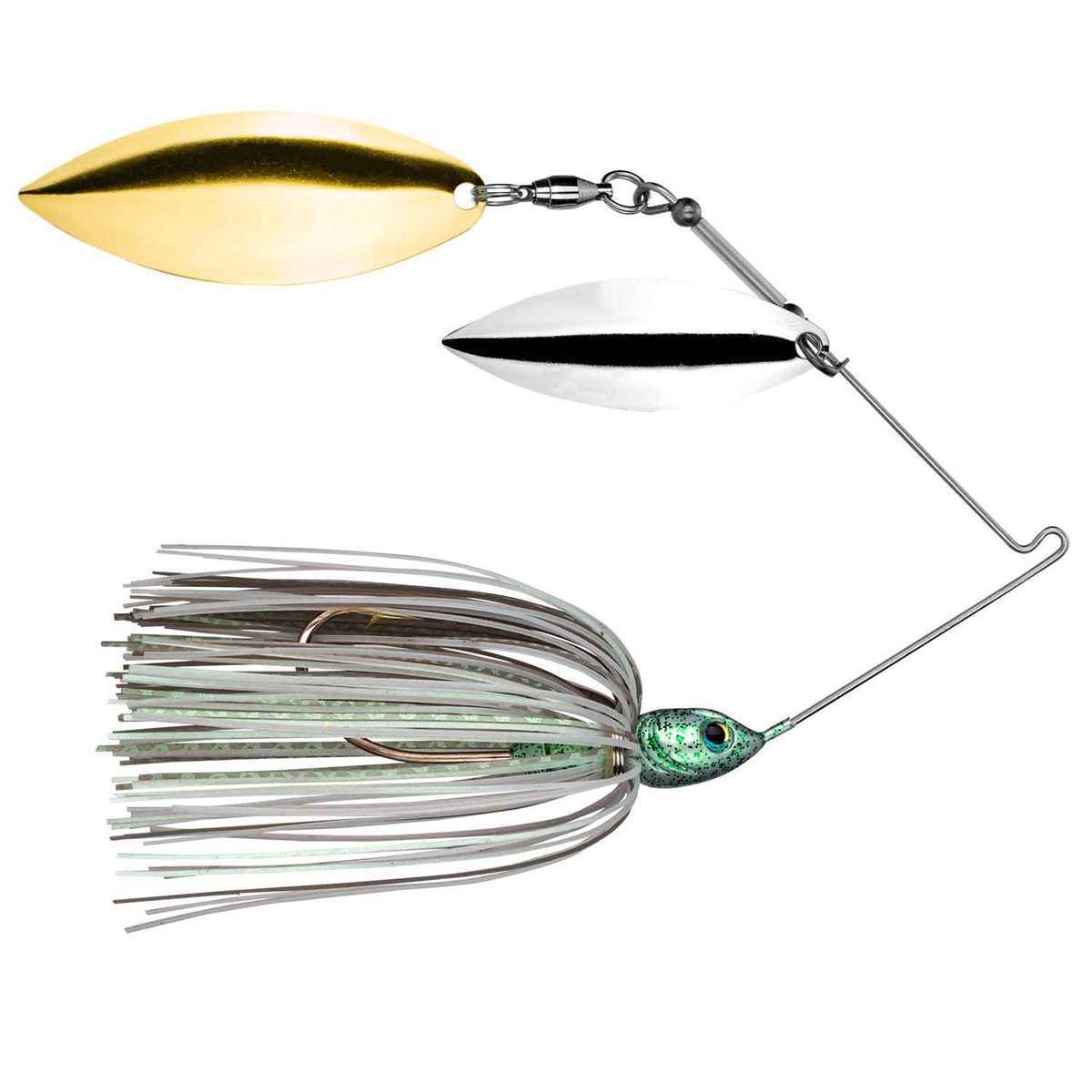 Strike King Tour Grade Willow/Willow Blade Spinnerbait - Green Glimmer, 3/8oz - Green Glimmer Strike King Tour Grade Willow/Willow Blade Spinnerbait - Green Glimmer, 3/8oz - Green Glimmer