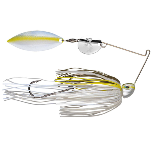 Strike King Tour Grade Willow/Willow Blade Spinnerbait - Chartreuse Belly  Craw, 1/2oz