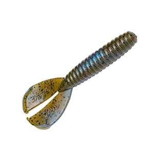 Strike King Twin Tail Menace Grub - Blue Craw With Red Flake, 3-1/2in