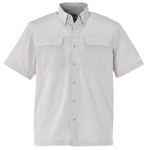 Striker Ice Men's Sanibel Bay Short-Sleeve Fishing Shirt - Coral L - Striker