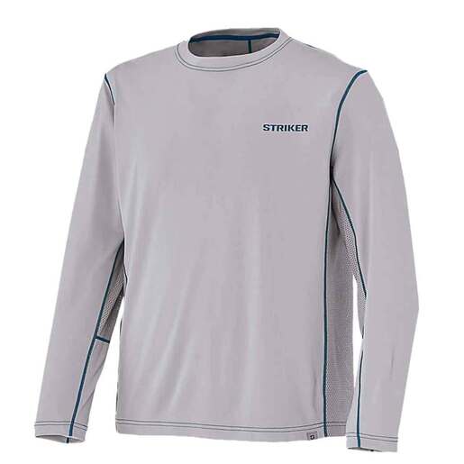 Striker Ice Men's Triumph Long Sleeve Fishing Shirt - Grey L - Striker
