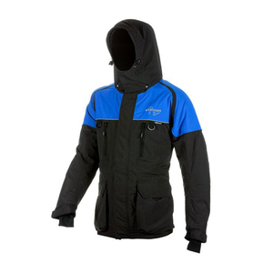 StrikerICE Men's Nomad Ice Fishing Jacket - Black/Blue, Large