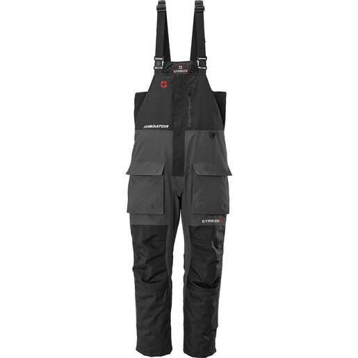 Striker Ice Predator Men’s Ice Fishing Bib – Black/Charcoal 3XL