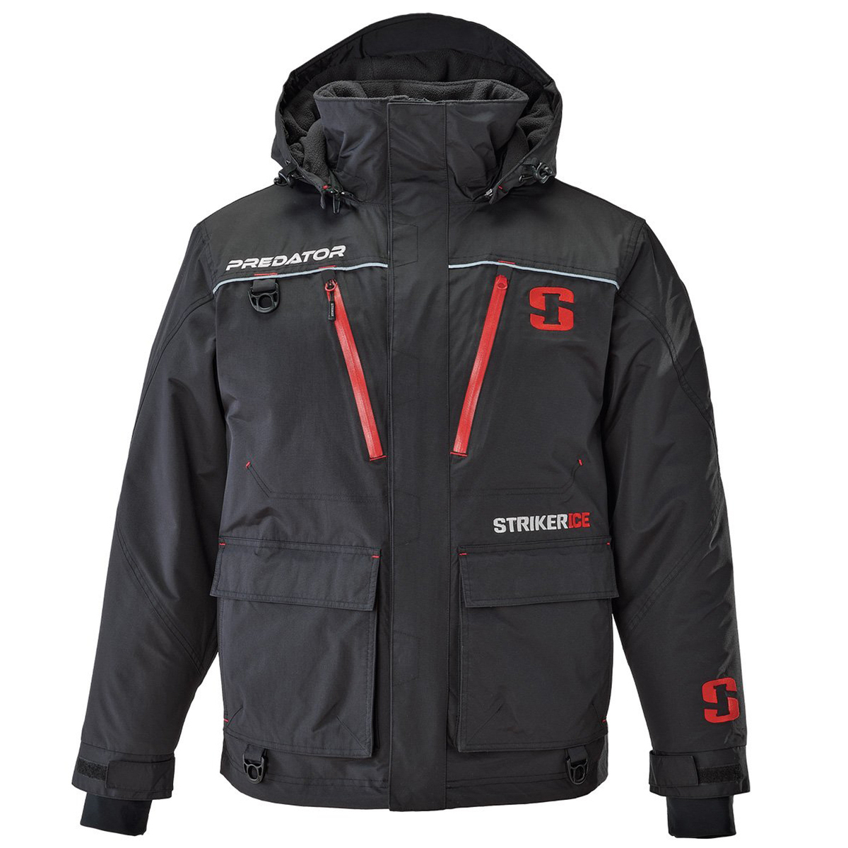 Striker Ice Black/Red Predator Men's Ice Fishing Jacket Striker Ice Black/Red Predator Men's Ice Fishing Jacket