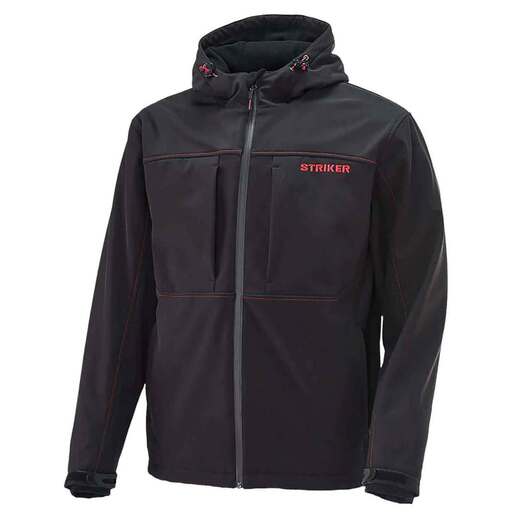 Striker Ice Rival Hooded Softshell Men’s Ice Fishing Jacket – Black S