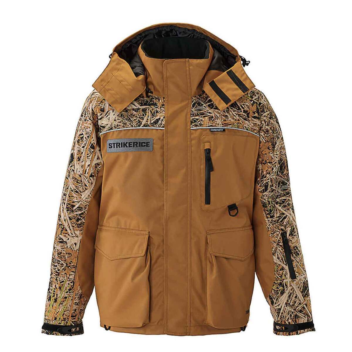 Striker Ice Brown/Camo Trekker Men's Ice Fishing Jacket Striker Ice Brown/Camo Trekker Men's Ice Fishing Jacket
