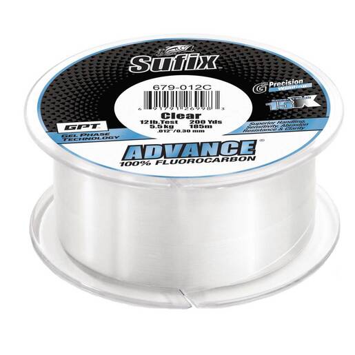 Sufix Advanced Fluorocarbon Fishing Line - Clear - Clear