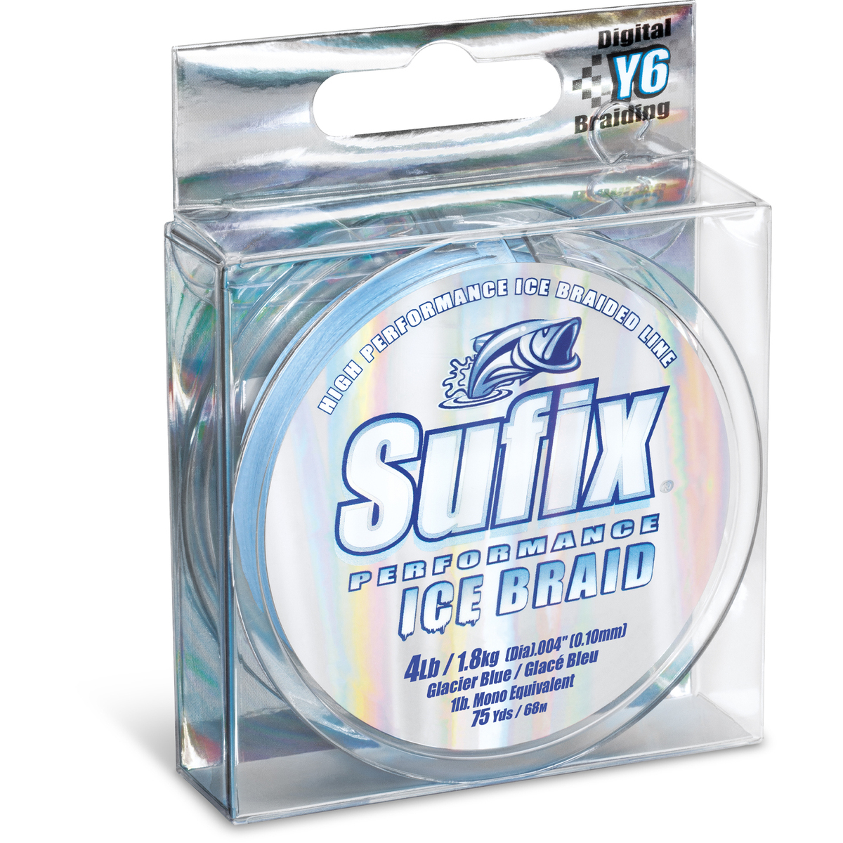 Sufix Performance Braid Ice Fishing Line, Glacier Blue / 4lb Sufix Performance Braid Ice Fishing Line, Glacier Blue / 4lb