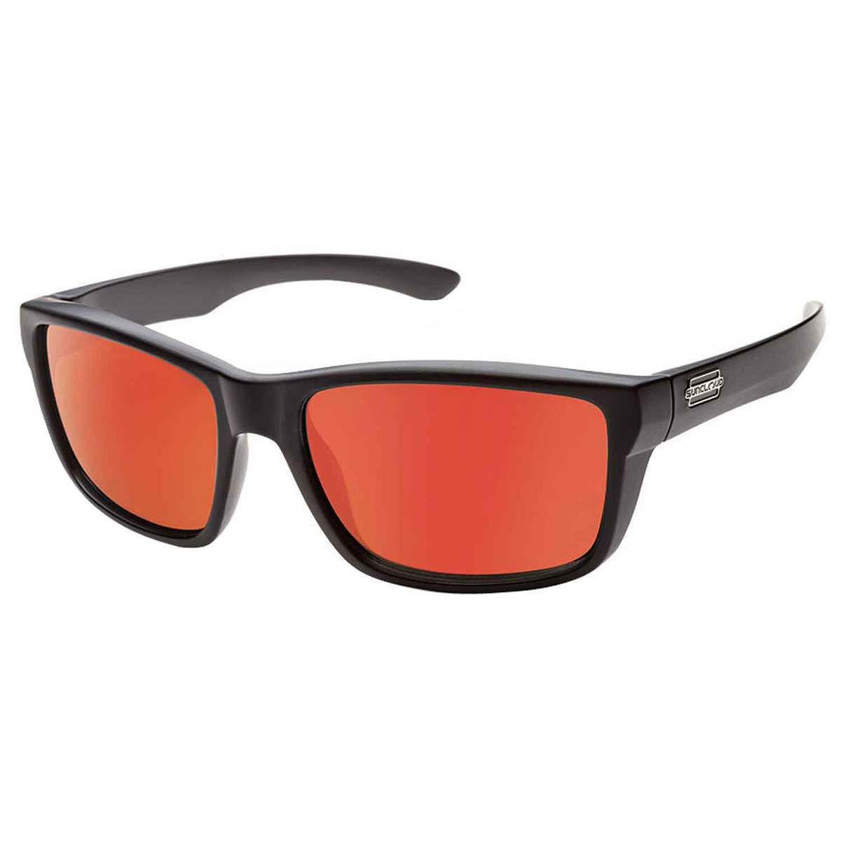 Suncloud Mayor Polarized Sunglasses - Matte Black/Red Mirror ...