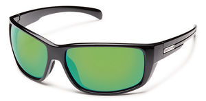Suncloud Milestone Polarized Sunglasses - Black/Green Mirror