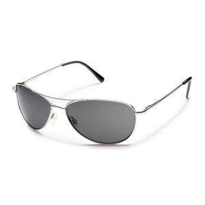 Suncloud Patrol Polarized Sunglasses- Silver/Polar Gray