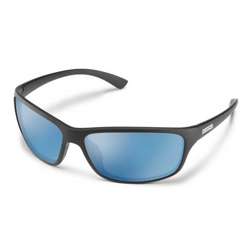 Suncloud Sentry Polarized Sunglasses - Black/Blue - Blue Mirror Adult - Suncloud