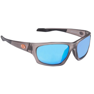 Strike King Plus Platte Sunglasses - Matte Translucent Crystal/White Blue Mirror/Gray Base Lens