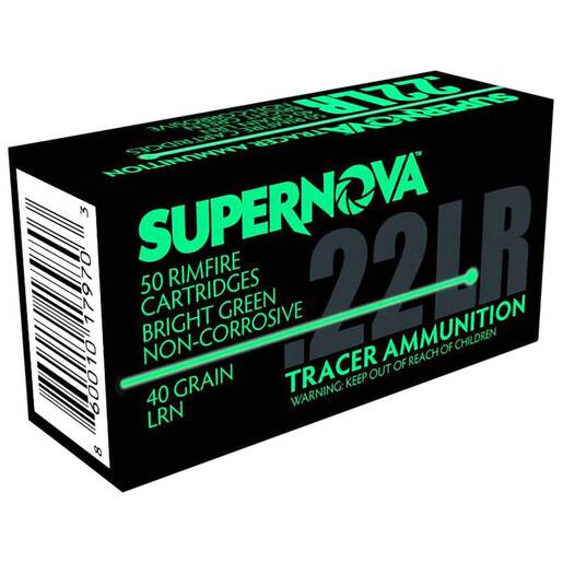 Supernova Tracers 22 Long Rifle 40gr LRN Rimfire Ammo Ammo - 50 Rounds Ammo - Red 50 Rounds - Red Ammo