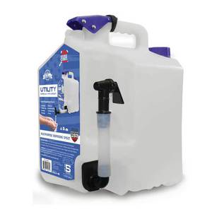 SureCan Utility 5 Gallon Spigot Portable Water Station - White