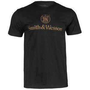 Smith & Wession Men's Distressed Stacked Logo Short Sleeve Casual Shirt