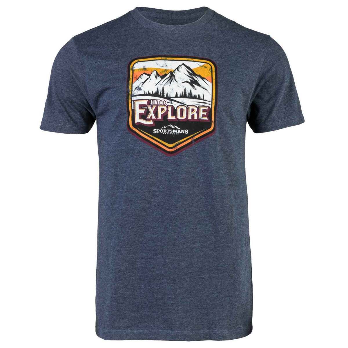Sportsman's Warehouse Men's Live To Explore Short Sleeve Casual Shirt Sportsman's Warehouse Men's Live To Explore Short Sleeve Casual Shirt