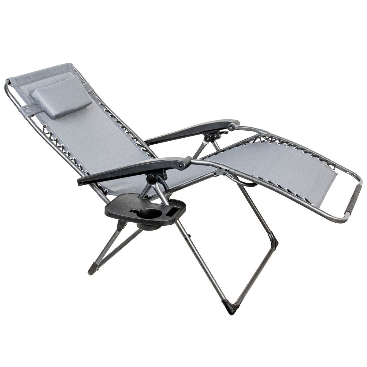 Sportsman's Warehouse Mesh XL Zero Gravity Lounger with Side Table - 250lbs Weight Capacity - Grey Sportsman's Warehouse Mesh XL Zero Gravity Lounger with Side Table - 250lbs Weight Capacity - Grey