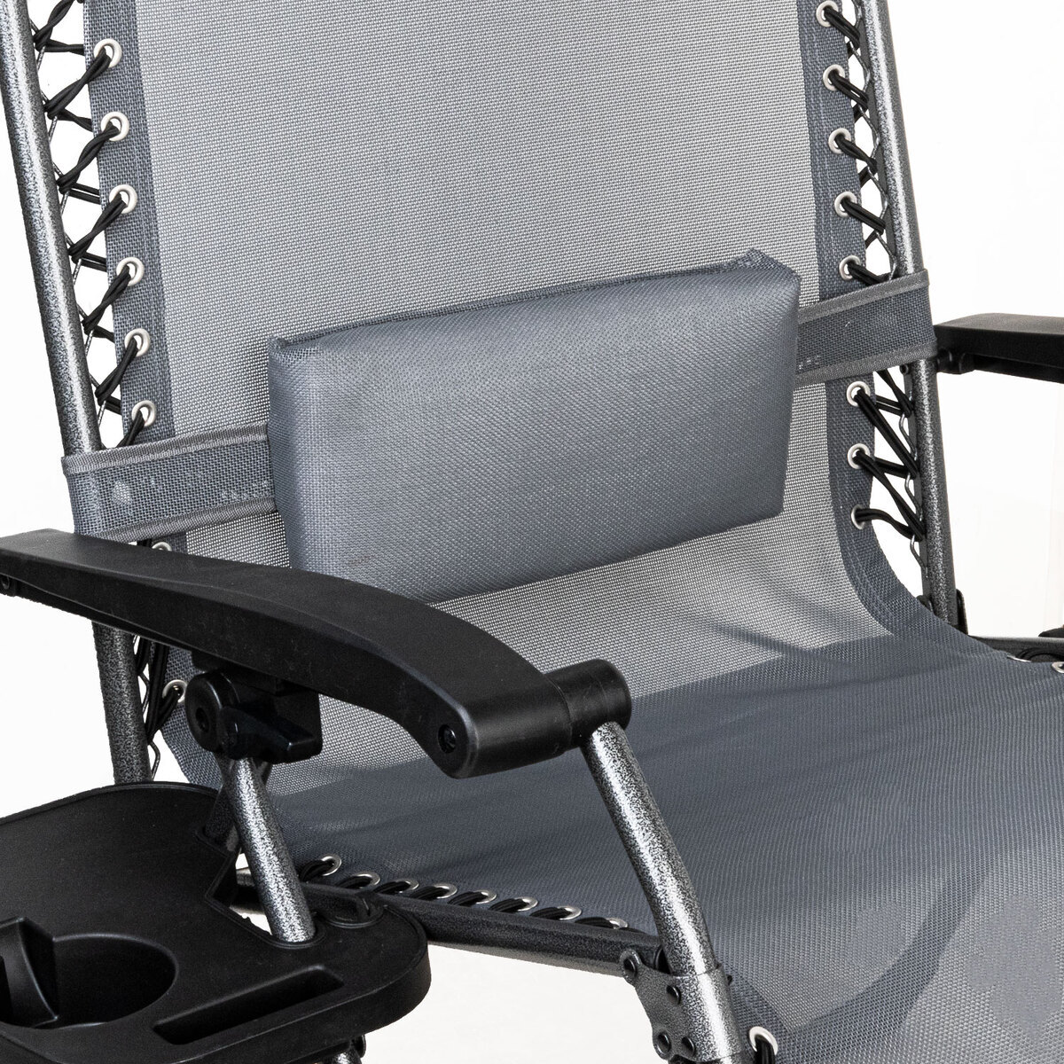 Sportsman's Warehouse Mesh XL Zero Gravity Lounger with Side Table - 250lbs Weight Capacity - Grey Sportsman's Warehouse Mesh XL Zero Gravity Lounger with Side Table - 250lbs Weight Capacity - Grey