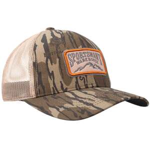 Sportsman's Warehouse Mossy Oak Bottomland Logo Patch Mesh Adjustable Hat - One Size Fits Most