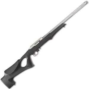 Thompson Center Arms Performance Center R22 With Hogue Overmolded Thumbhole Stock Stainless/Black Semi Automatic Rifle - 22 Long Rifle - 20in