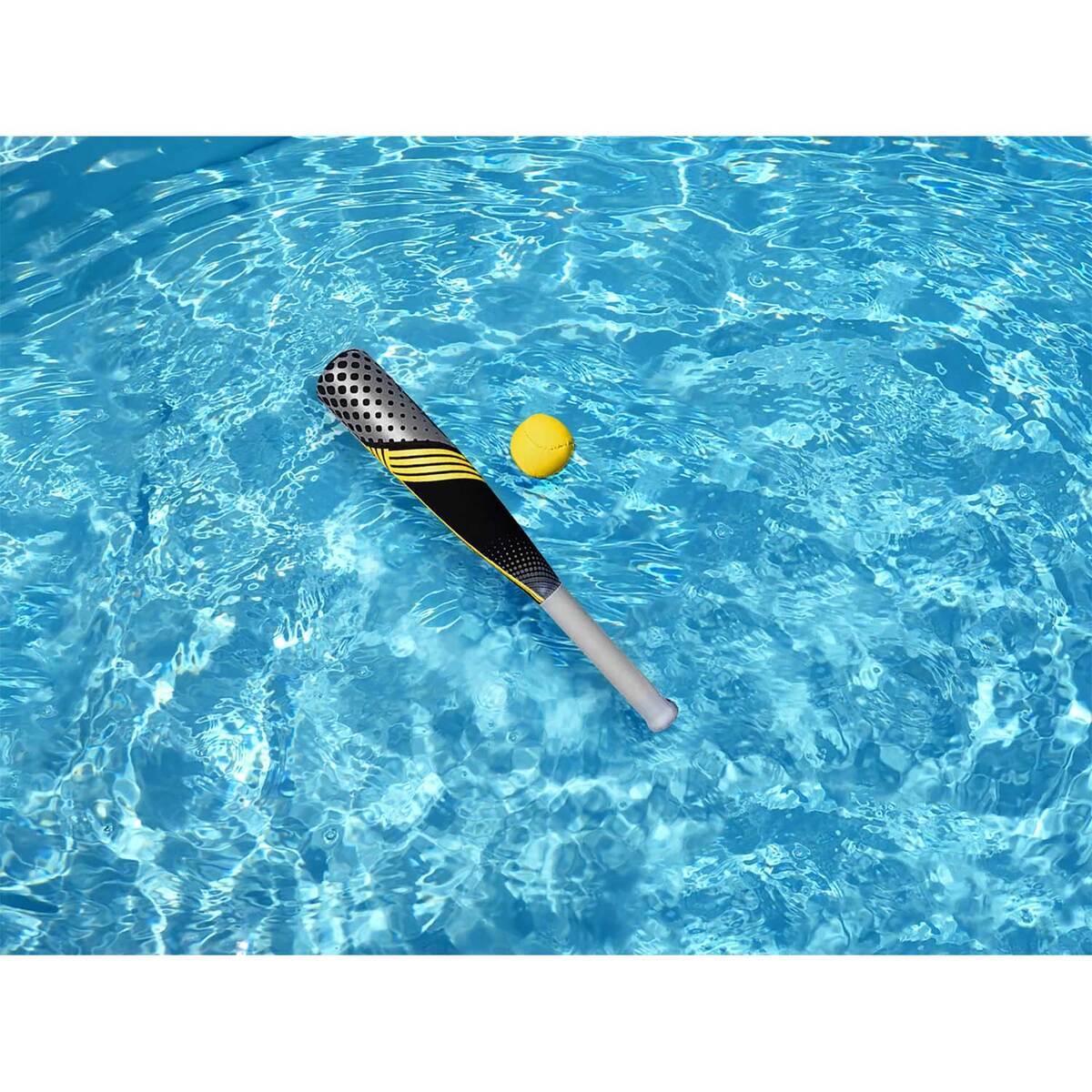 Swimline Neoprene Baseball & Bat Pool Toy - Black / Yellow Swimline Neoprene Baseball & Bat Pool Toy - Black / Yellow